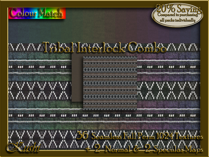 Tribal Interlock Combo Seamless Texture Set