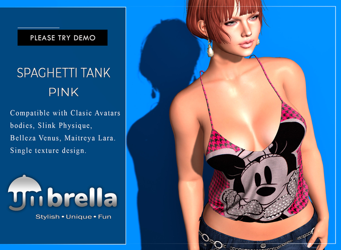 UMbreLLa - Pink Spaghetti Tank MAITREYA/BELLEZA/SLINK