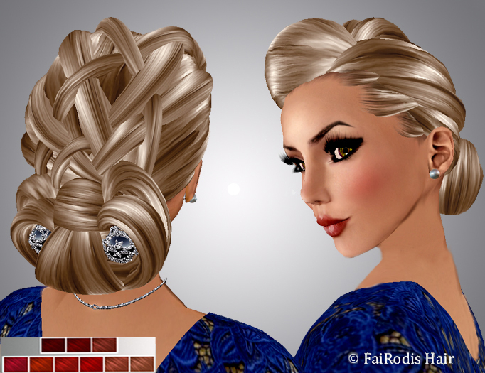 FaiRodis Kate hair deep reds+3 decoration pack