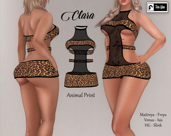 ::F:: Clara Dress Animal print (add)