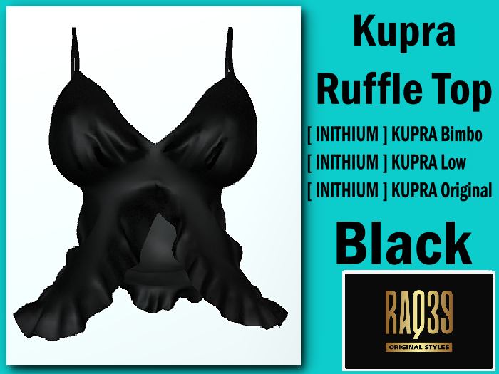 [R39] Kupra Ruffle Top BLACK