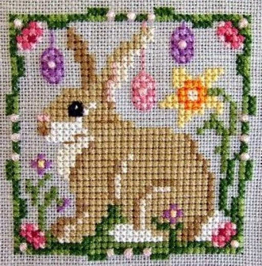 Easter Bunny Needlework Texture