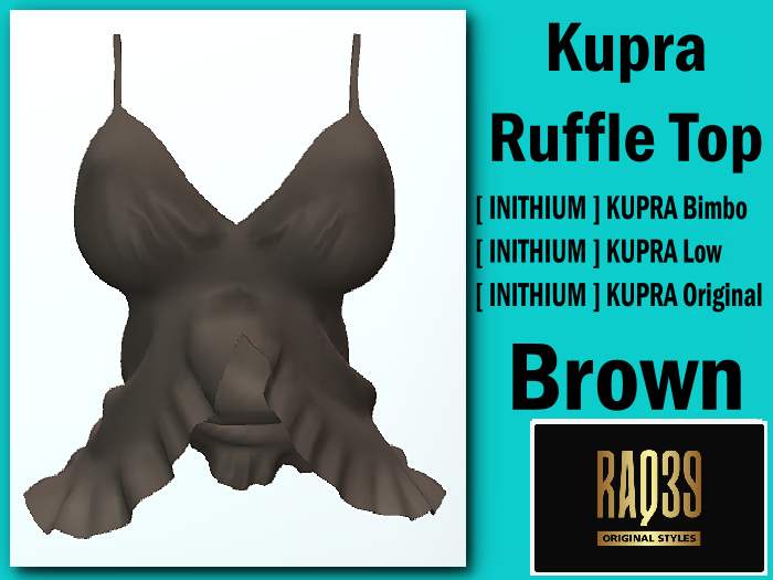 [R39] Kupra Ruffle Top BROWN