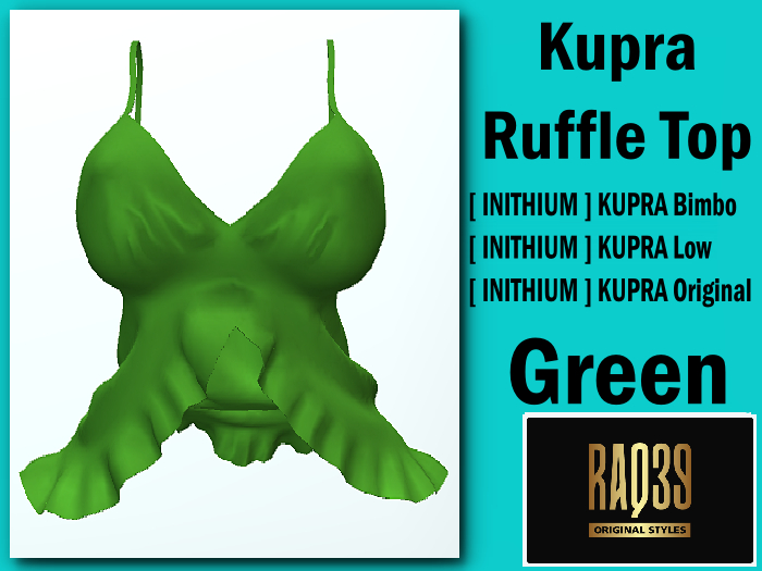 [R39] Kupra Ruffle Top GREEN