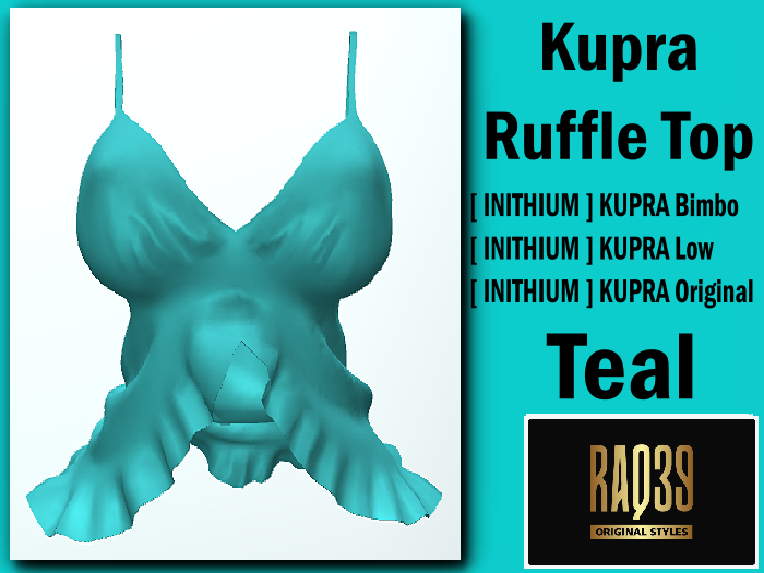 [R39] Kupra Ruffle Top TEAL