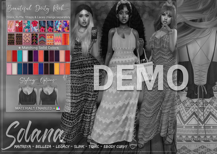 ...:::Beautiful Dirty Rich:::... Solana -Dress- DEMO