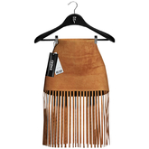 Emery Tribbiani Fringe Skirt Chesnut
