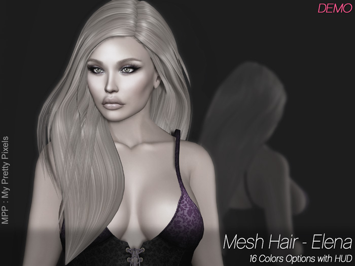 - MPP - Mesh Hair - Elena - DEMO