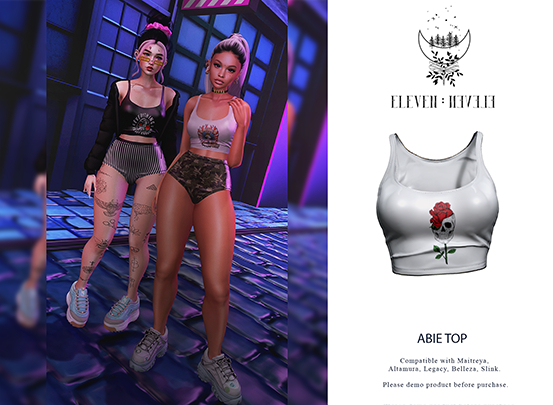 ELEVEN - ABIE TOP  (WHITE V)