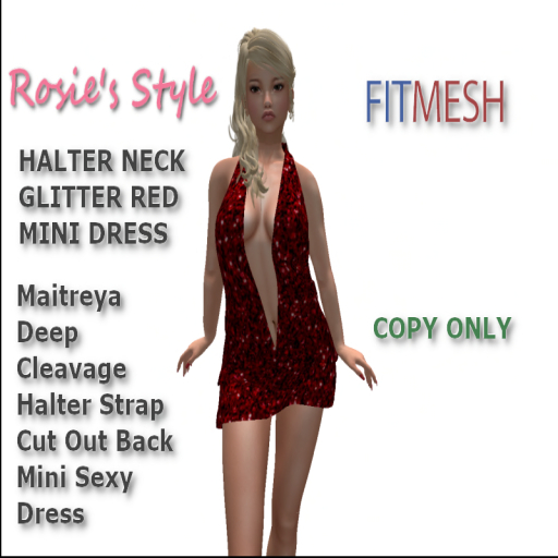 RS GLITTER RED MINI DRESS