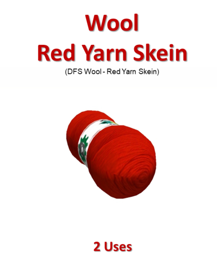 DFS Wool - Red Yarn Skein (Texture)