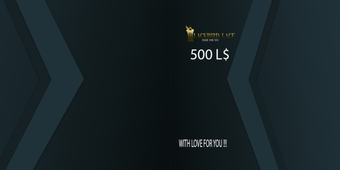 BlackBird Lace Gift Card 500L$