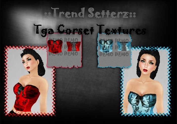 ::Trend Setterz:: Blue & Red Corset textures