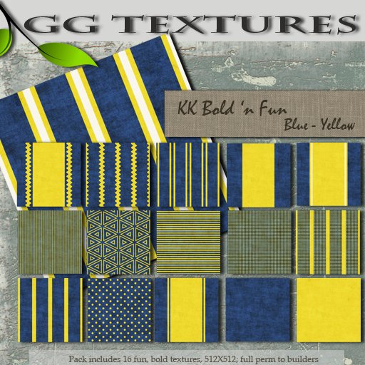 GG TEX KK Bold 'n Fun Blue Yellow (Boxed)