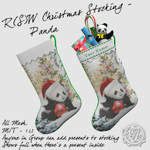 R(S)W Christmas Stocking - Panda