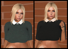 {Hellens} School Crop Top With Undershirt Zoe Maitreya Hourglass Physique Venus Freya Tonic Ocacin Voluptuous