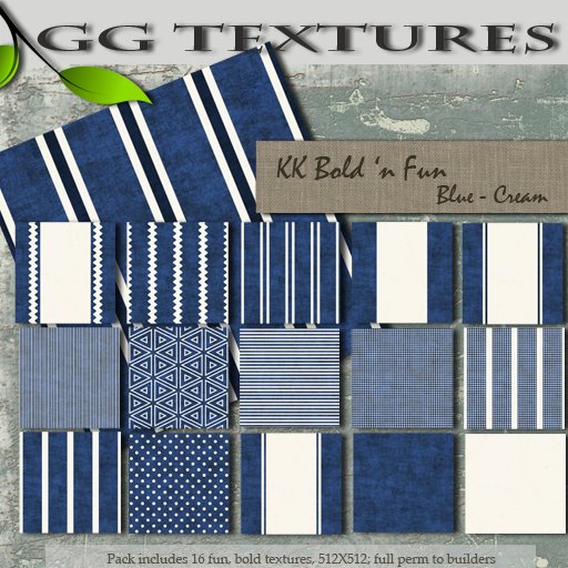 GG Tex KK Bold 'n Fun Blue Cream (Boxed)