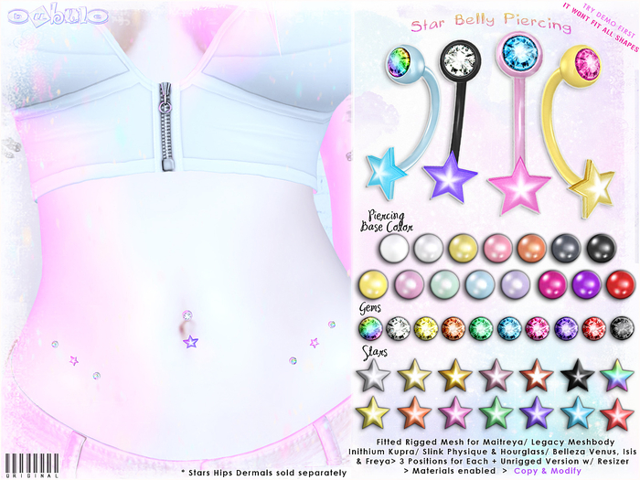 [ bubble ] Star Belly Piercing