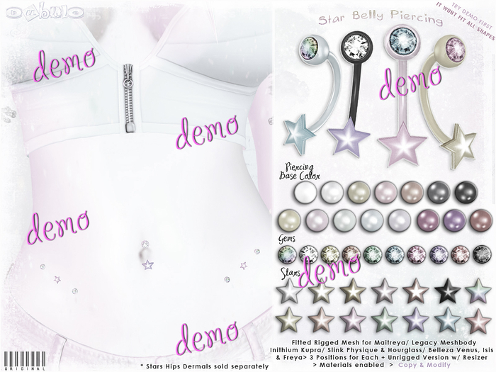 [ bubble ] Star Belly Piercing DEMOS
