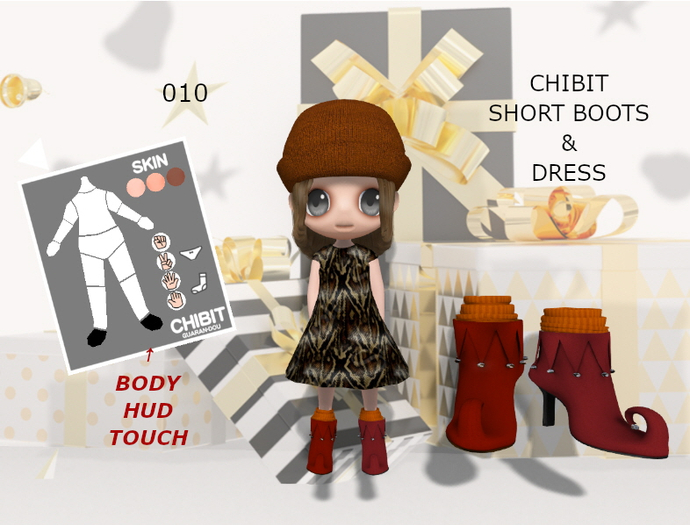 CHIBIT SHORT BOOTS & DRESS 010 BOX