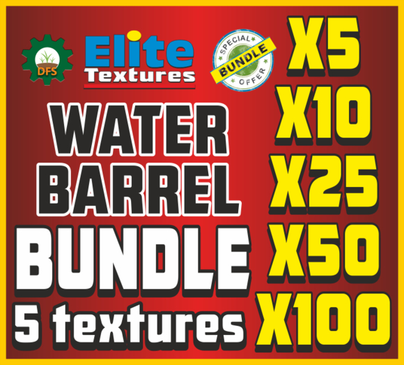 BUNDLE WATER BARREL (5 Textures)