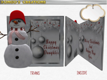 BMC1039 - HAPPY CHRISTMAS DAUGHTER - SNOWMAN CARD.