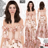OFFSHOULDER JACQUARD GOWN,ALL BODIES
