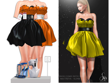 SENTINUS - Mona Dress Set Black & Orange Version