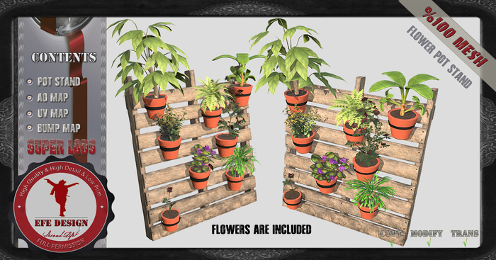 Flower Pot Stand Full Permission Efe Design