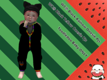 WC@ BlackYellow / Rainbow TD Baby PJs