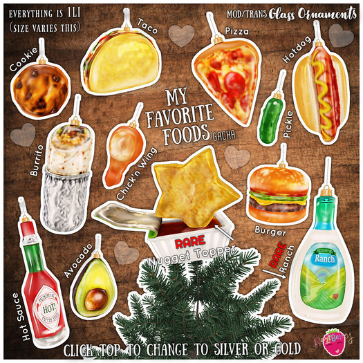 RazzBerry Inc. My Favorite Foods (Nugget Topper) RARE