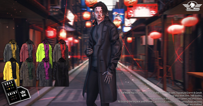 [Val'More] - Necro LongCoat Green  - Unpack