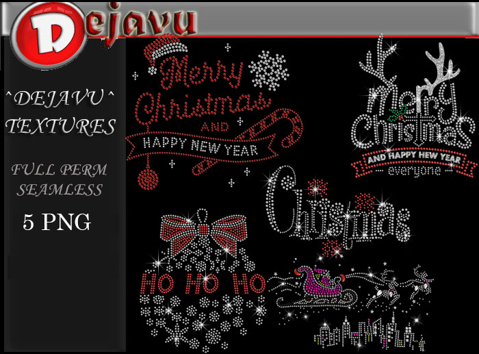 Full Perm Rhinestone Christmas Png 16