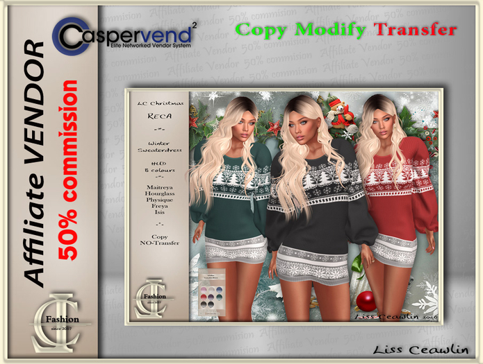 LC Affiliate Vendor [Christmas] - Reca Sweaterdress [9 vendors]