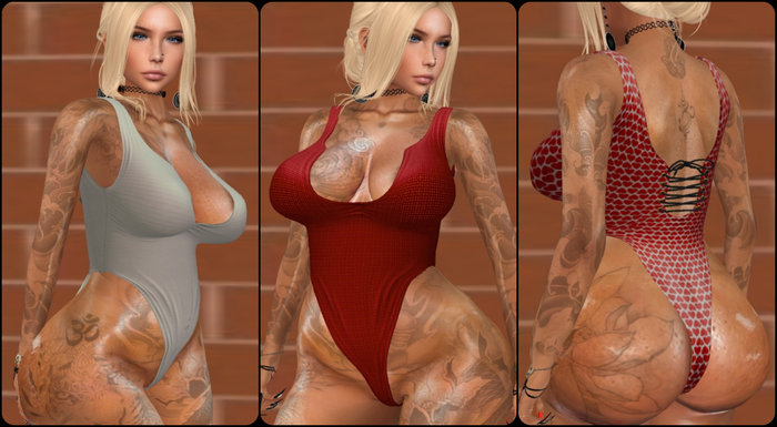 {Hellens} DEMO Bodysuit Deep Open Cleavage with Laces Helia Maitreya Tonic Hourglass Physique Isis Venus Freya eBody 001
