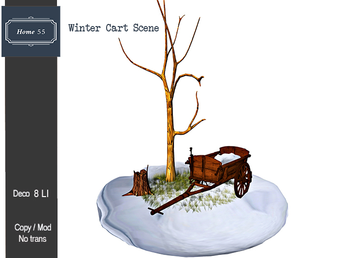 HOME 55 -  Winter Cart Scene (Add to Unpack)