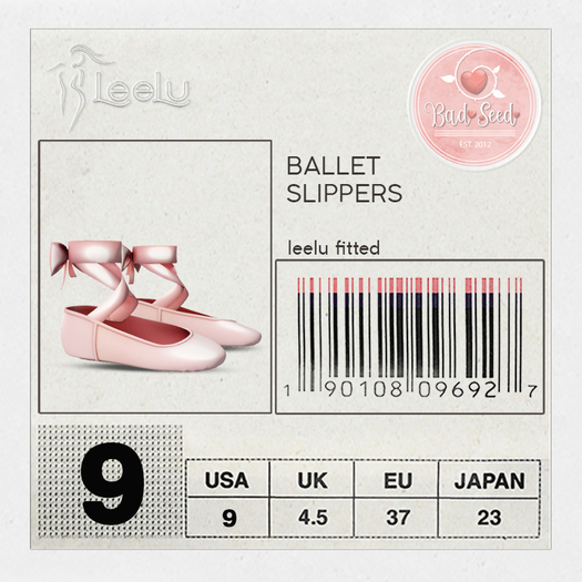 {Bad Seed} Leelu Ballet Slippers Rose