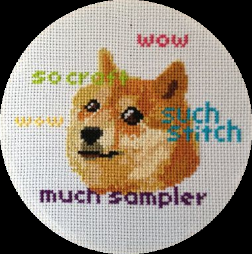 Doge Sampler Needlework Texture