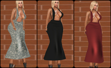 {Hellens} DEMO Sexy Long Sleeve Open Chest Maxi Dress Anna Maitreya Hourglass Physique Isis Venus Freya Fatpack