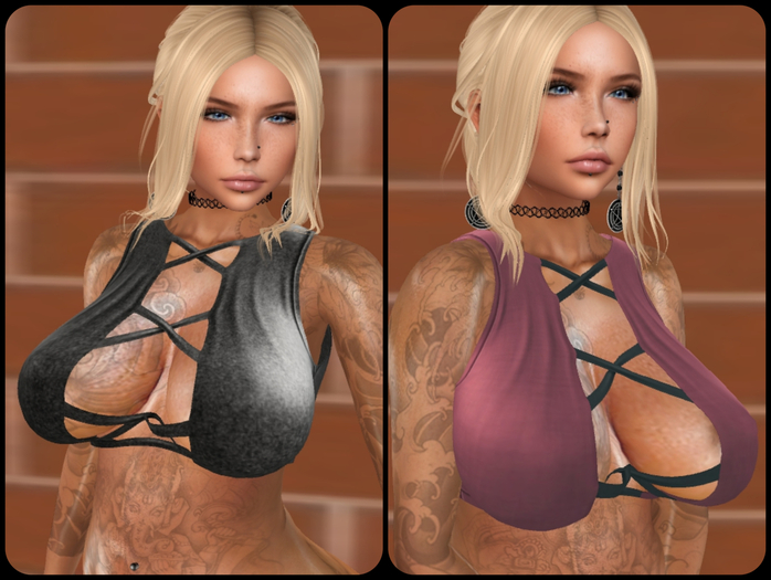 {Hellens} Fatpack Open Chest Crop Top Natalia Maitreya Tonic Fine Tonic Curvy Hourglass Physique Isis Venus Freya