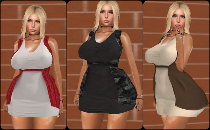 {Hellens} DEMO Sleeveless vest dress Tania Maitreya Tonic Fine Tonic Curvy Hourglass Physique Isis Venus Freya Fatpack