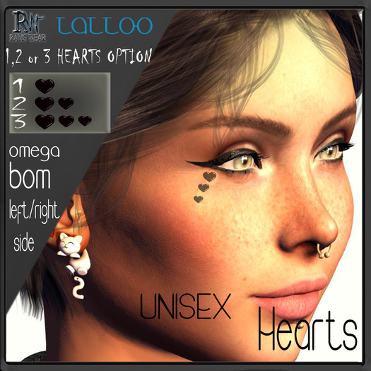 RAMS WEAR-Tattoo Face - Hearts
