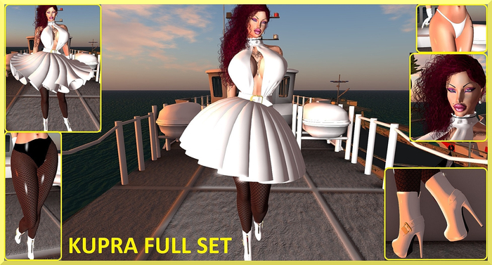 Kupra Full latex outfit white