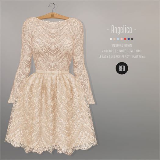 BEO - Angelica short gown BEIGE