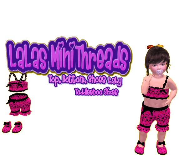$Lalas mini threads pinkpoka  shoes shorts top BABY