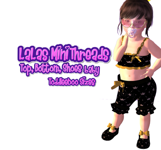 $Lalas mini threads crown  shoes shorts top BABY