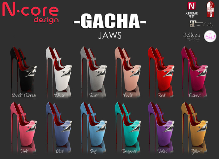N-core Gacha JAWS for High Feet (Black) RARE