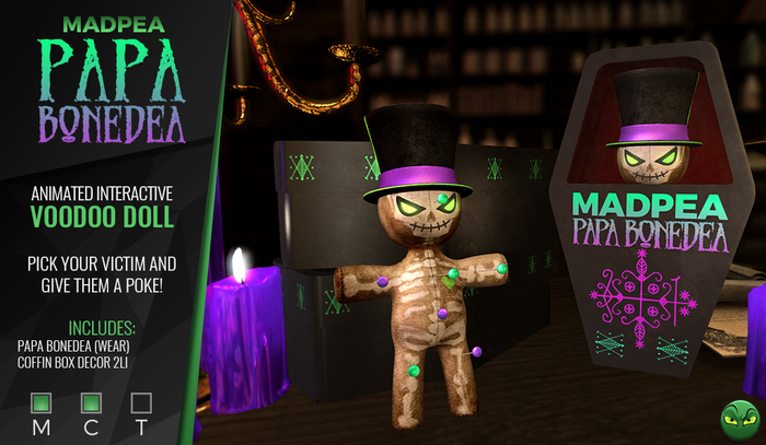MadPea Papa Bonedea Interactive Voodoo Doll (add)