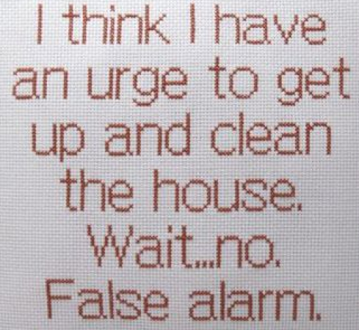 Cleaning False Alarm Needlework Texture
