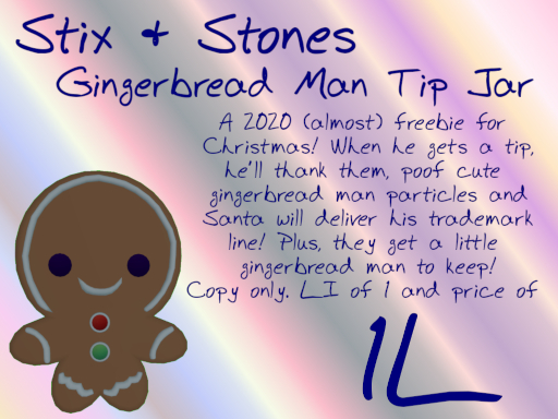 ~S&S~ Gingerbread Man Tip Jar (boxed)